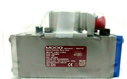 Servo Valve, Electro Hydraulic, Moog Make
