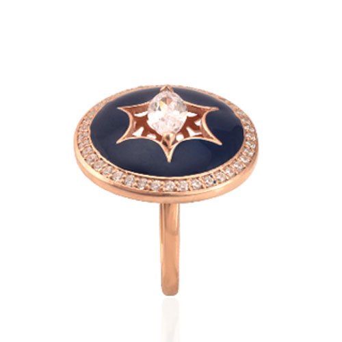 Enamel Adjustable Ring