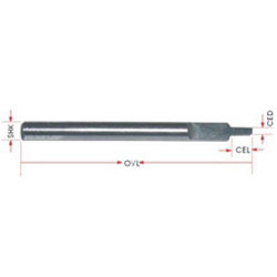 Engraving Tool - Half Straight Flute Type