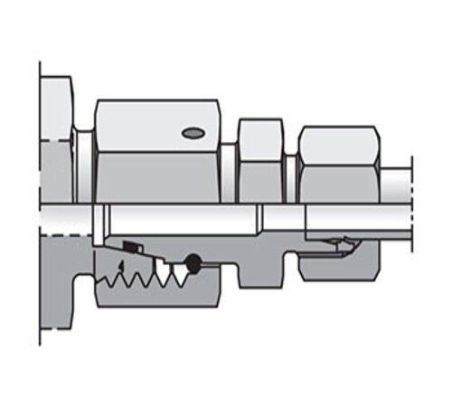 EO/EO-2 Swivel union, Swivel Tube Reducer Union - KOR / RED / DA Series, 24 Degree Flareless