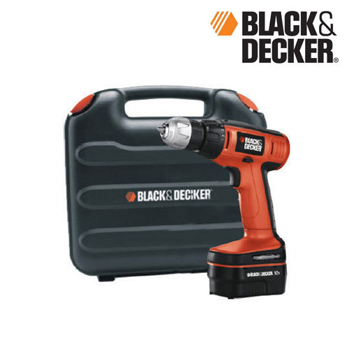 Black & Decker EPC12K2 Cordless Drill with Kitbox, Battery Voltage: 12 V