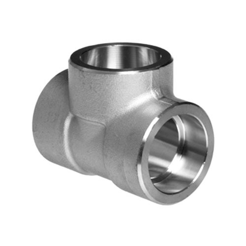 SS Straight Equal Socketweld Tee, For Plumbing Pipe