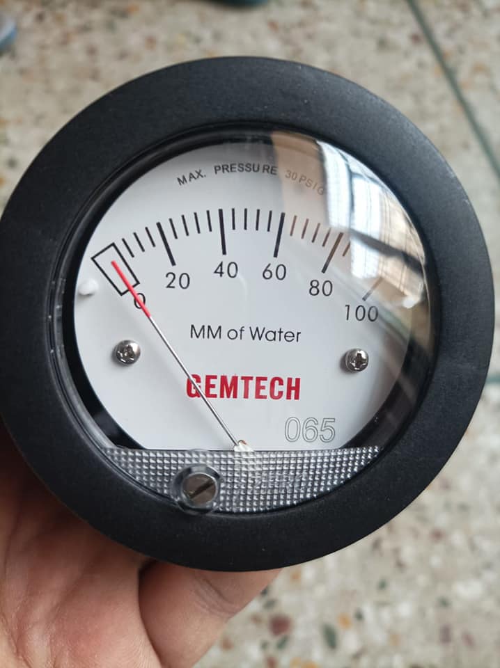 GEMTECH Mini Differential Pressure Gauge