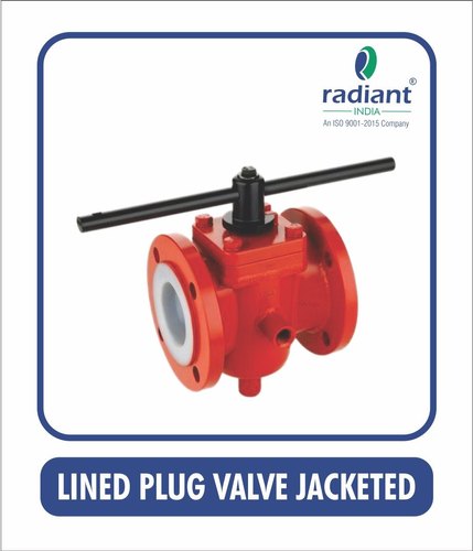 MS PTFE/FEP/PFA Lined Jacketed Plug Valve