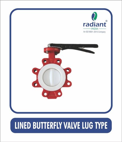 MS/FEP/PFA Lined Lug Type Butterfly Valve