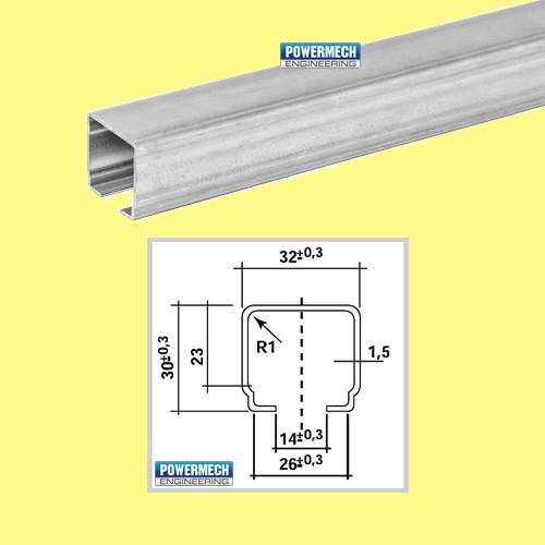 Galvanized Steel Festoon C Rail, Model Name/Number: 30 Series