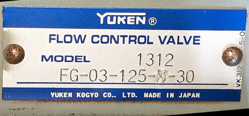 FG-03-125-X-30 Yuken Flow Control Valve