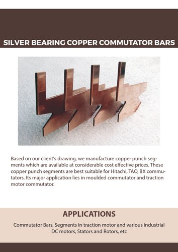 Silver Bearing Copper Commutator Segments