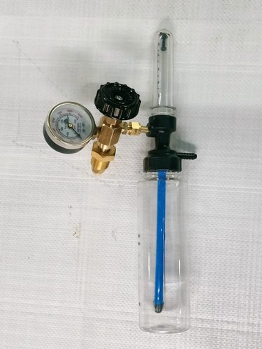 Fine Adjustment Valve Kit With Flow Meter and Humidifier Bottle, Flow Rate: 0-15 L/min