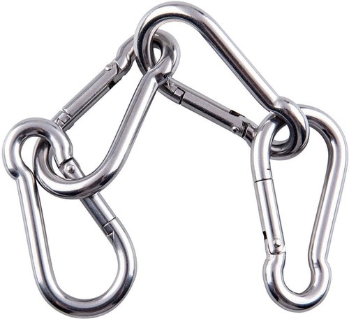 Steel Polished Fitness Guru-Heavy Duty Multipurpose Carabiners Snap