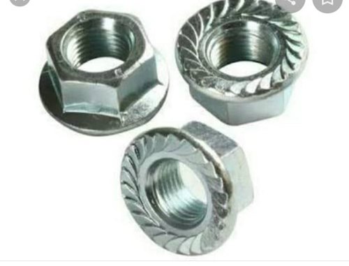 Zinc Plated Broaching Industrial Flange Nut, Size: 10 Mm