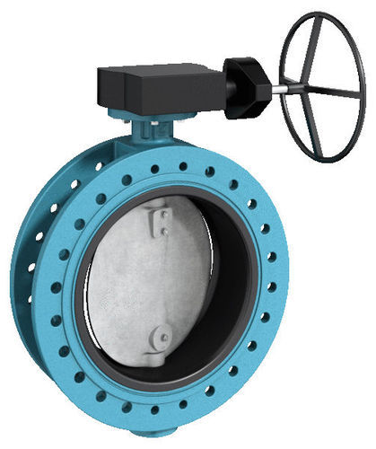Double Flange Centric Disc Type Butterfly Valve, With Rubber Moulded Seat, Lever Operated