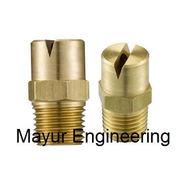 1/2 inch Brass Flat Fan Water Spray Nozzles, Pipe Size: 1 inch, Size: 8 Mm