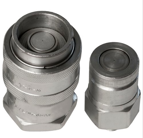 Sealant Mild Steel Flat Quick Release Coupling, for Hydraulic Pipe, Size: 1/8-8