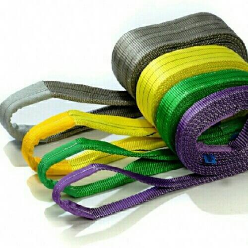 Green Flat Polyester Webbing Lifting Sling