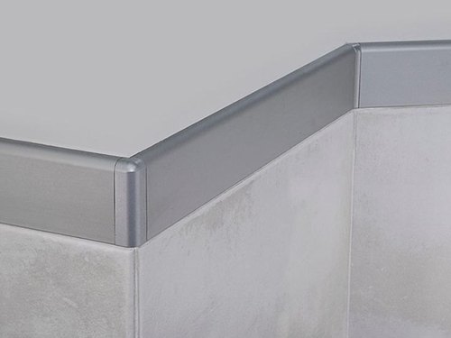 Aluminium Flat Floor Skirting Profiles, For Construction
