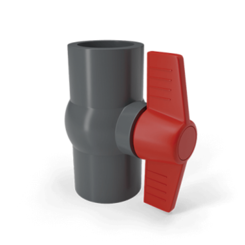 Red And Black PVC Finolex Compact Ball Valve