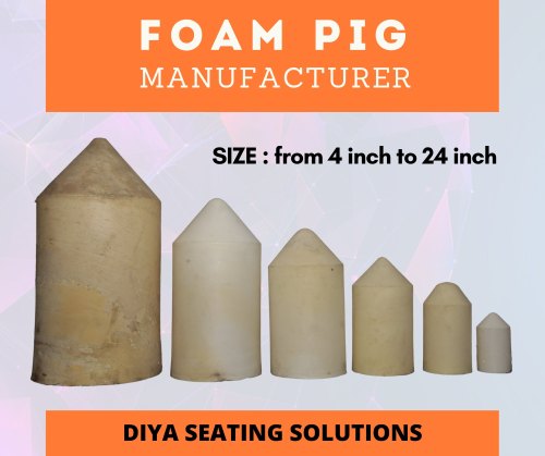 White PU Foam Pig, For Industrial, Size: 4 To 26