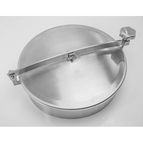 Stainless Steel Food Grade Manhole Cover, Shape: Round
