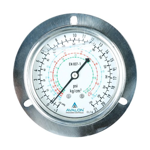 2.5 inch / 63 mm Freon Pressure Gauge, 0 to 25 bar(0 to 400 psi)