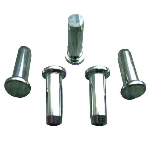 Silver Galvanized Iron Flat Head Rivets, Packaging Type: Box