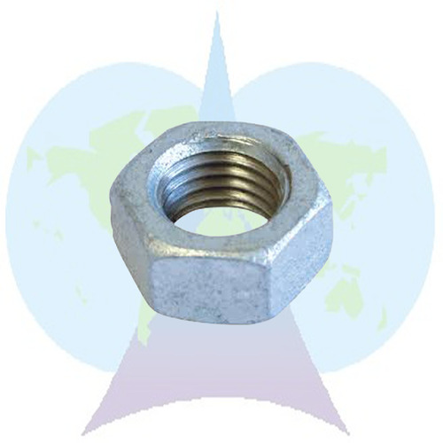 Stainless Steel Hex Galvanized Nut, 50 Pieces