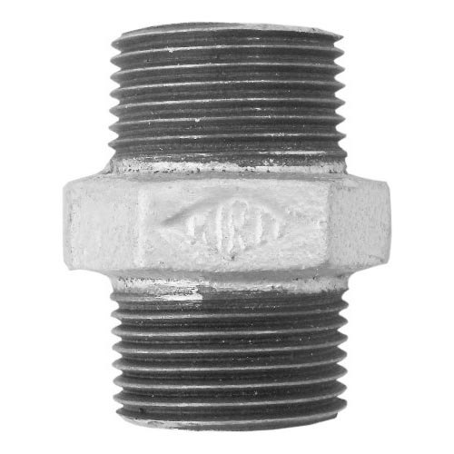Kirti Threaded Galvanized Iron Hex Nipple, For Plumbing Pipe, Size: 2 inch