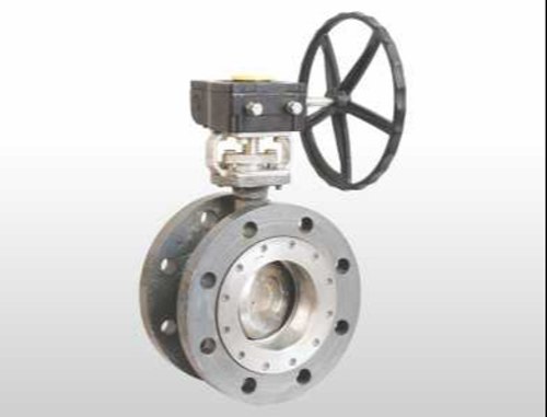 Gear Double Flange Triple Eccentric Butterfly Valve Metal & Soft Seated