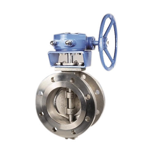 Gear Operated Flanged End Offset Butterfly Valve, Size: 150mm To 600mm