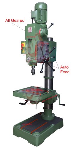 Geared Auto Feed Pillar Drilling Machine, Capacity: 40 Mm