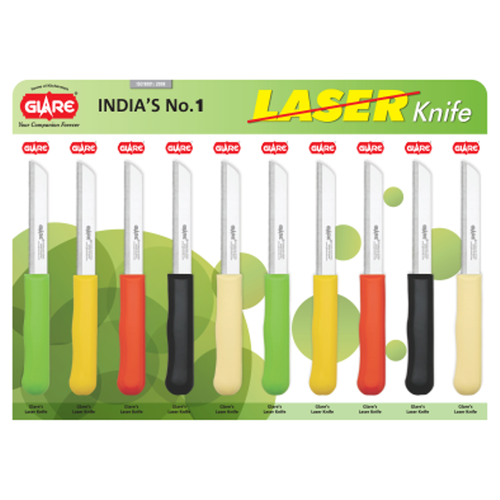 Glare Laser Edge Knife Card