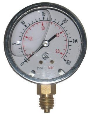 2.5 inch / 63 mm Glycerin Filled Pressure Gauge, For Process Industries