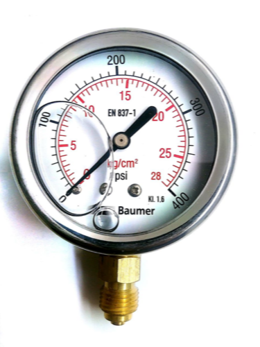 2.5 inch / 63 mm Glycerin filled Pressure gauge, For Process Industries