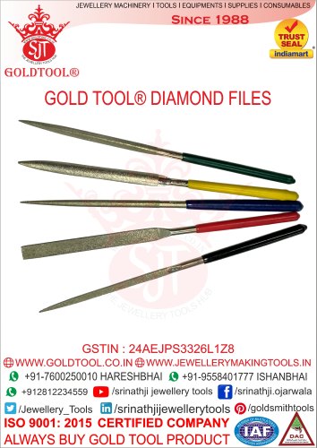 Steel Gold Tool Diamond Files, For Jewelry, Silver