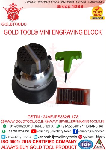Mild Steel Gold Tool Mini Engraving Block 3 inch
