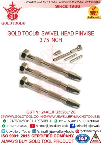 Gold Tool Swivel Head Pin Vise, For Jewelry, Packaging Type: Box