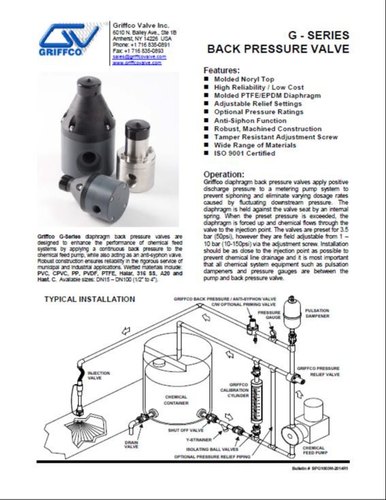 SS/PVC/Pvdf/CPVC GRIFFCO Valve, For Industrial