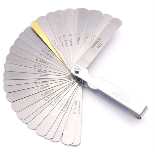 Mild Steel Polished 32 Blades Feeler Gauge Dual Marked Metric/Imperial Range 0.04-0.88 mm