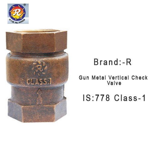 R Gun Metal Vertical Check Valve  ISI Marked Screwed Ends