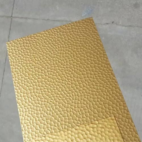 JD Steel Golden Hammered Brass Sheet, Rectangle, 5 mm