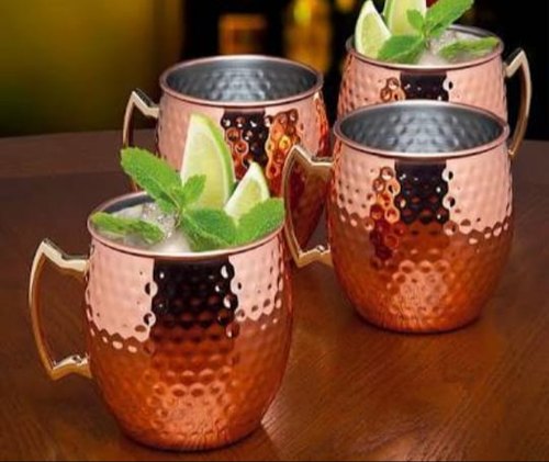 Hammered Copper Mug, Capacity: 200-400 mL