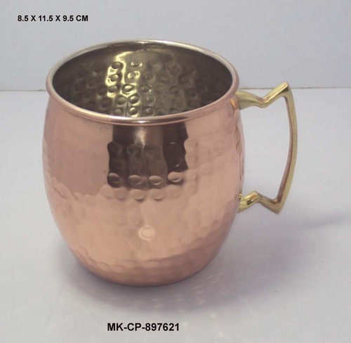Foodsafe Unique Hammered Design Moscow Mule Copper Mug
