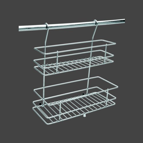 Silver Hang On Wall Stainless Steel Basket