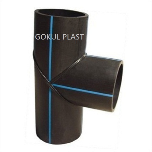 BLACK HDPE FABRICATED TEE, Structure Pipe, Gas Pipe, Chemical Fertilizer Pipe