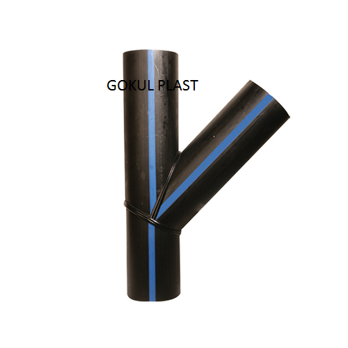 BLACK HDPE FABRICATED Y TEE, Size: 20MM TO 315MM