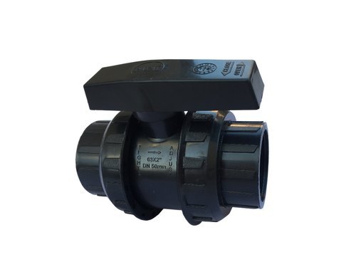 Black HDPE Union Valve, Size: 1 Inch To 3 Inch