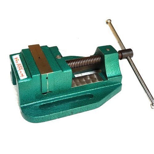 GS Herman Greaded Casting GS-133 Drill Machine Vice Heavy Duty More Height, Base Type: Fixed, Size: 75mm