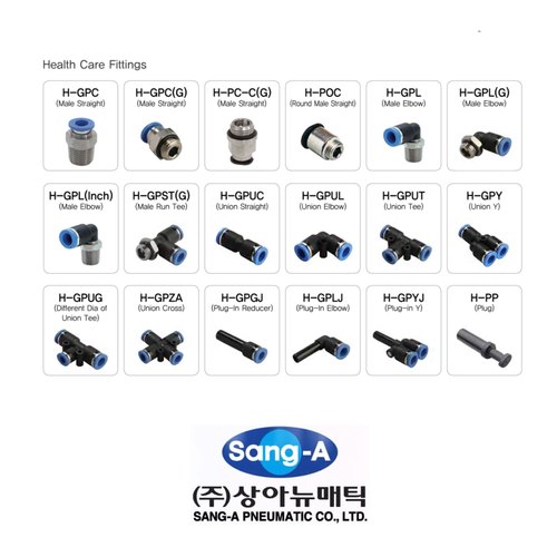 Plastic Health Care Fittings, For Pneumatic Connections