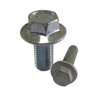 Mild Steel Full Thread Hex Flange Bolt, Size: M6-M16