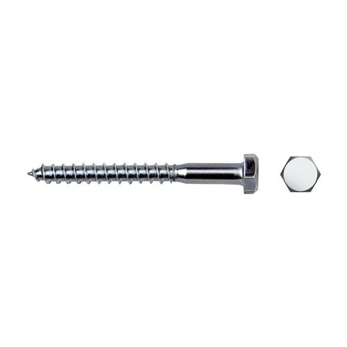 Ss Polished Hex Head Coach Screw